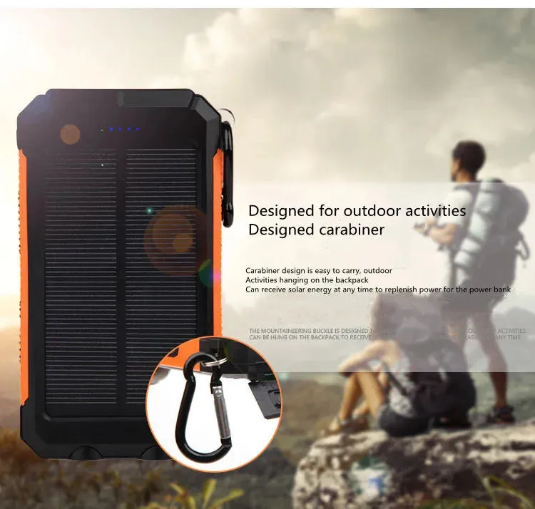 Powerful Waterproof Solar Power Bank 20000mAh