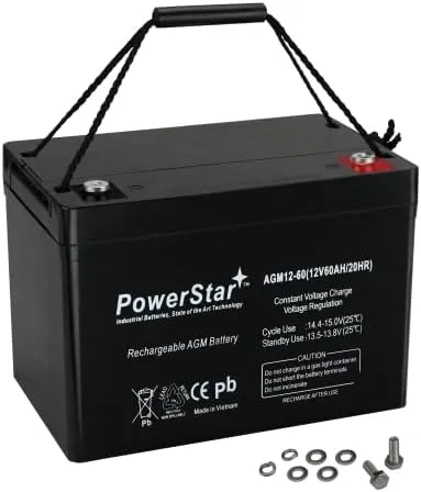 PowerStar Battery 12V Group 34 Replacement Battery for Permobil M300 PS Wheelchair