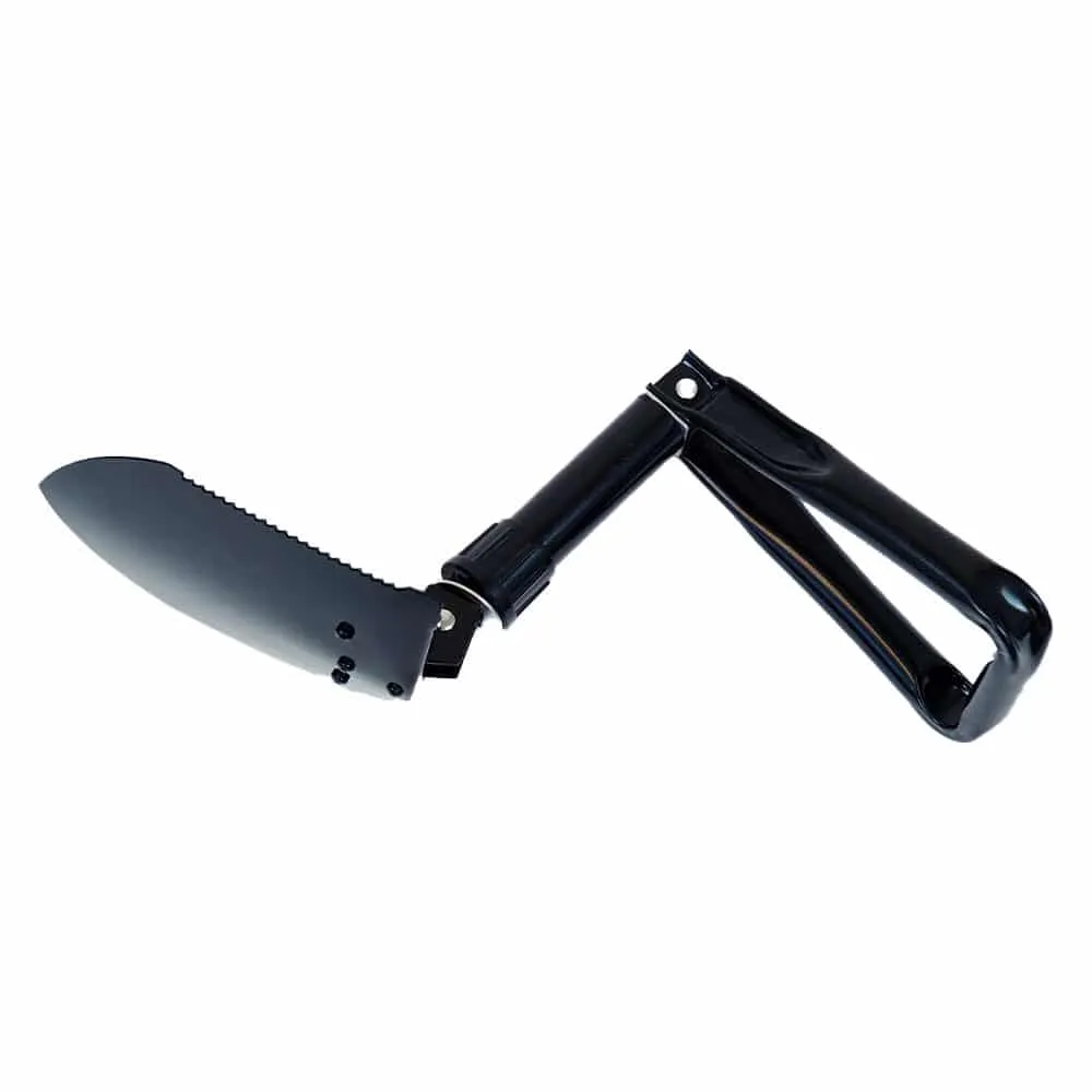 Premium Quality Black Tri-Fold Serrated Shovel w/Carrying Case 23"