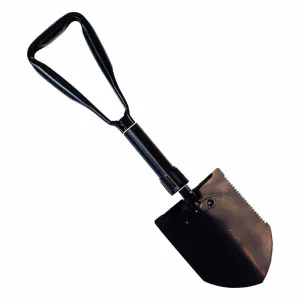 Premium Quality Black Tri-Fold Serrated Shovel w/Carrying Case 23"