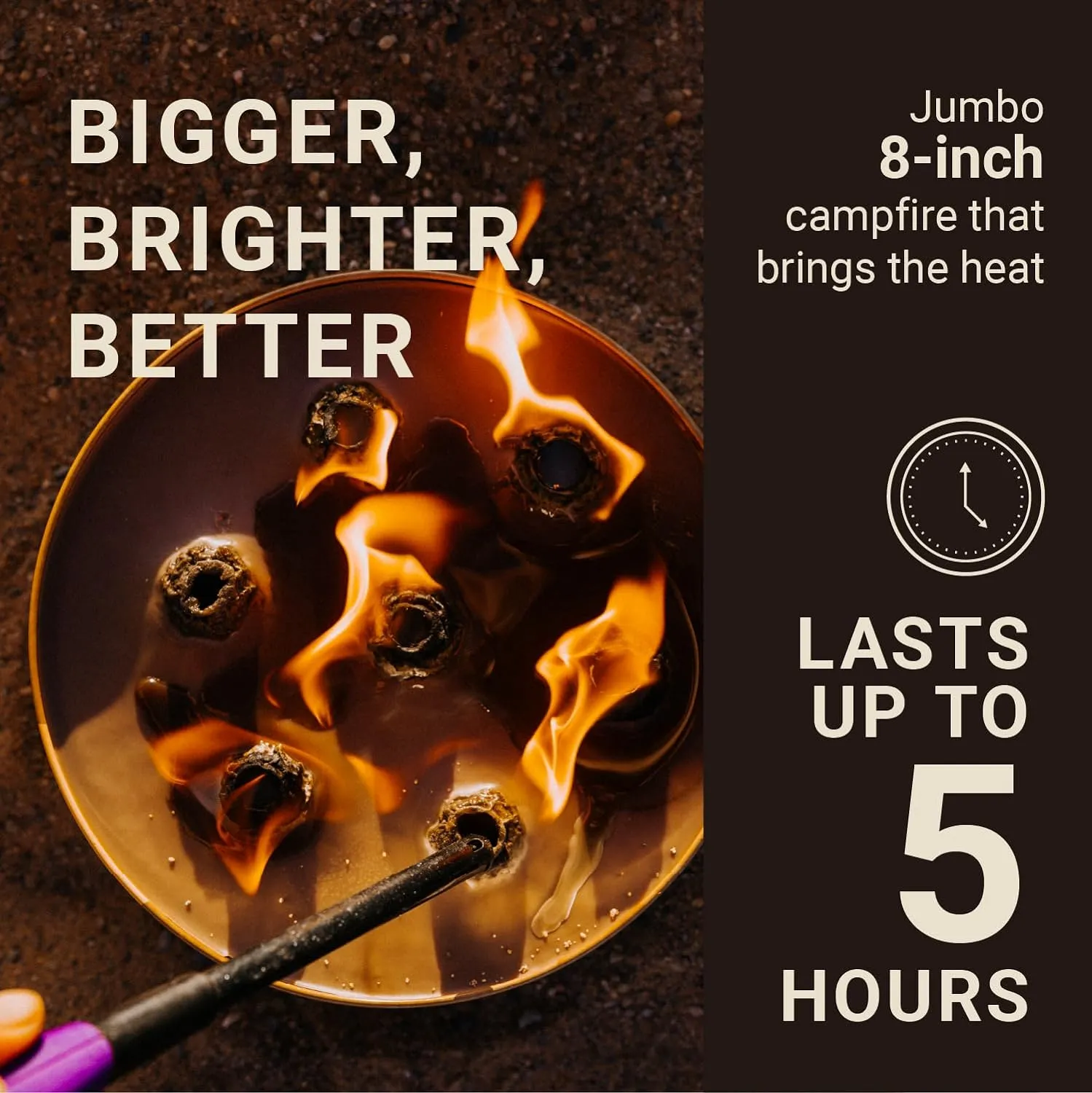 Radiate 4 Pack XL 8" Portable Campfire As Seen On Shark Tank - Up to 5 Hours of Burn Time, Reusable Travel Fire Pit for Camping, Patios and Beach Days - Great Alternative to a Real Fire - Made in USA