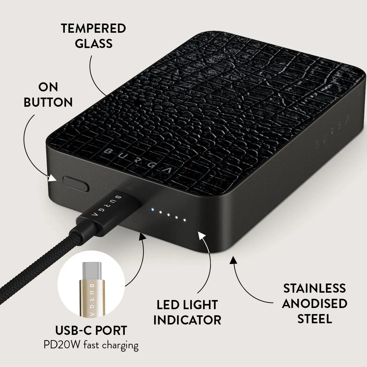 Reaper's Touch - Snakeskin Magnetic Power Bank