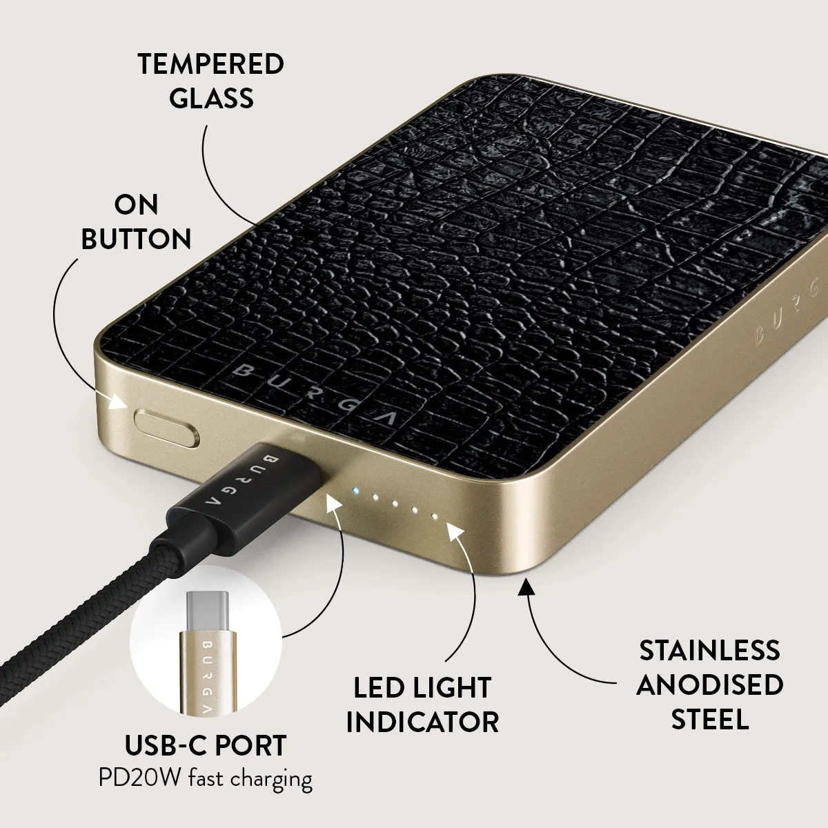 Reaper's Touch - Snakeskin Magnetic Power Bank