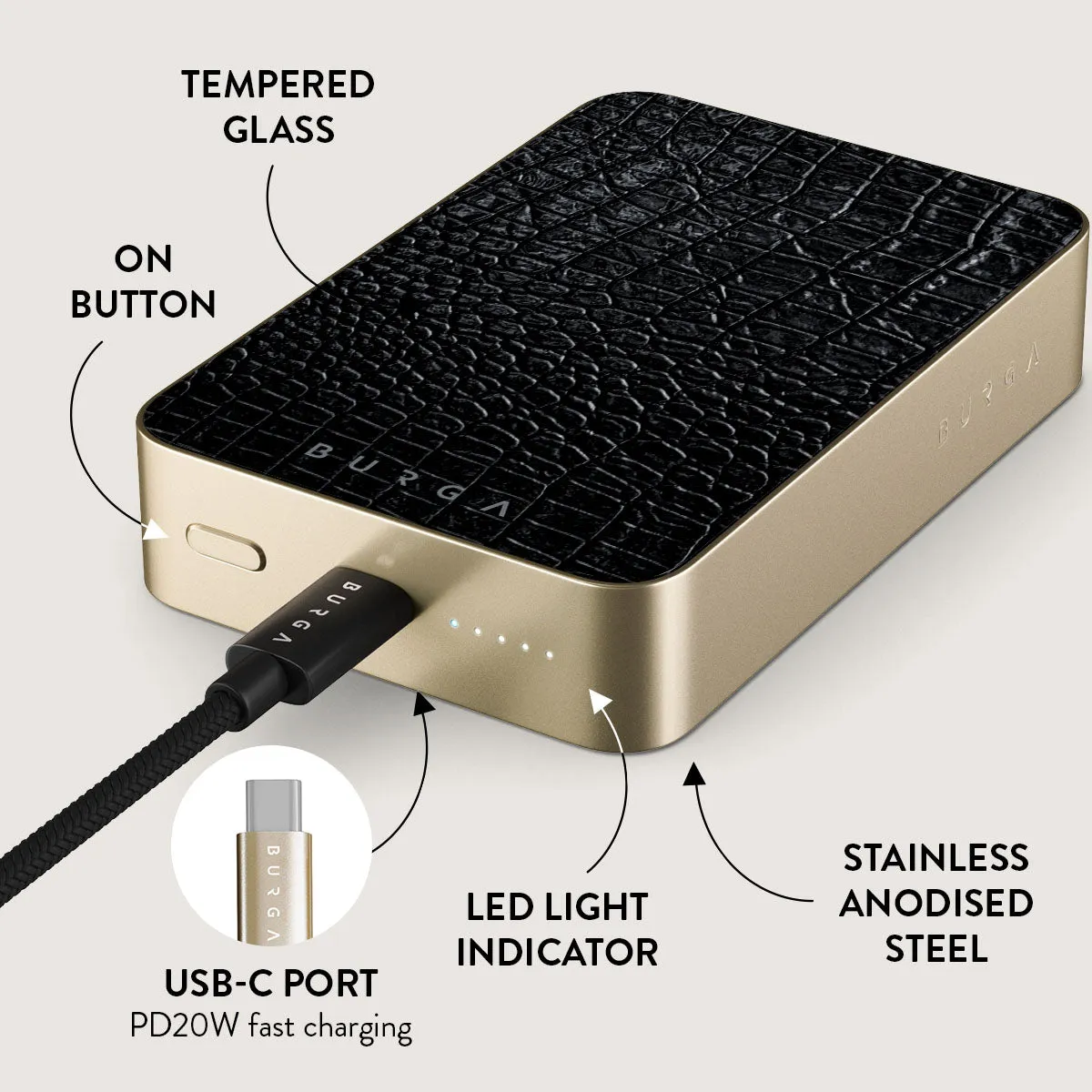 Reaper's Touch - Snakeskin Magnetic Power Bank