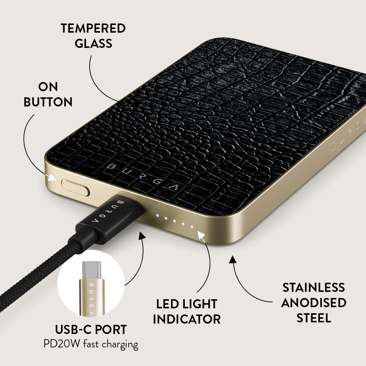 Reaper's Touch - Snakeskin Magnetic Power Bank