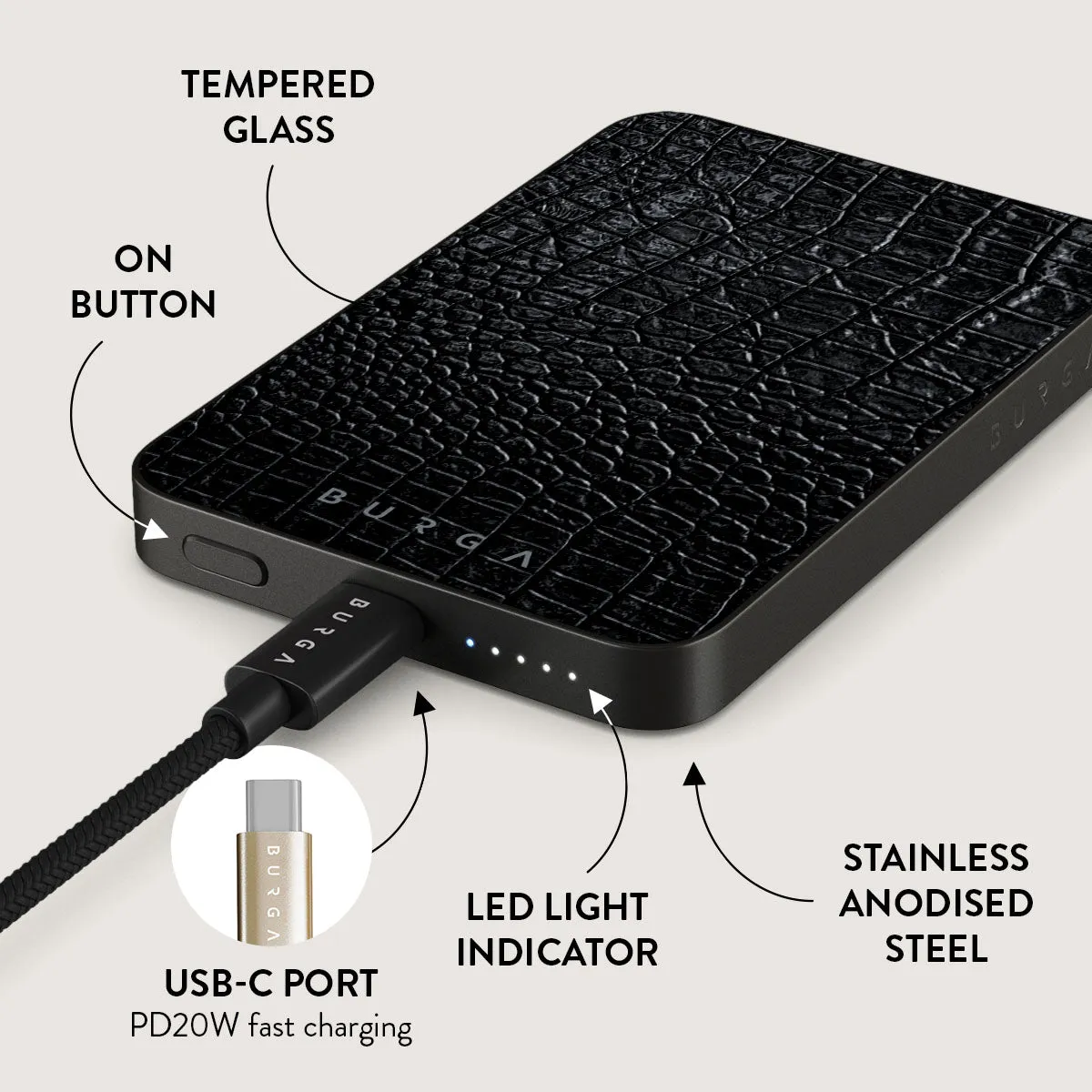 Reaper's Touch - Snakeskin Magnetic Power Bank