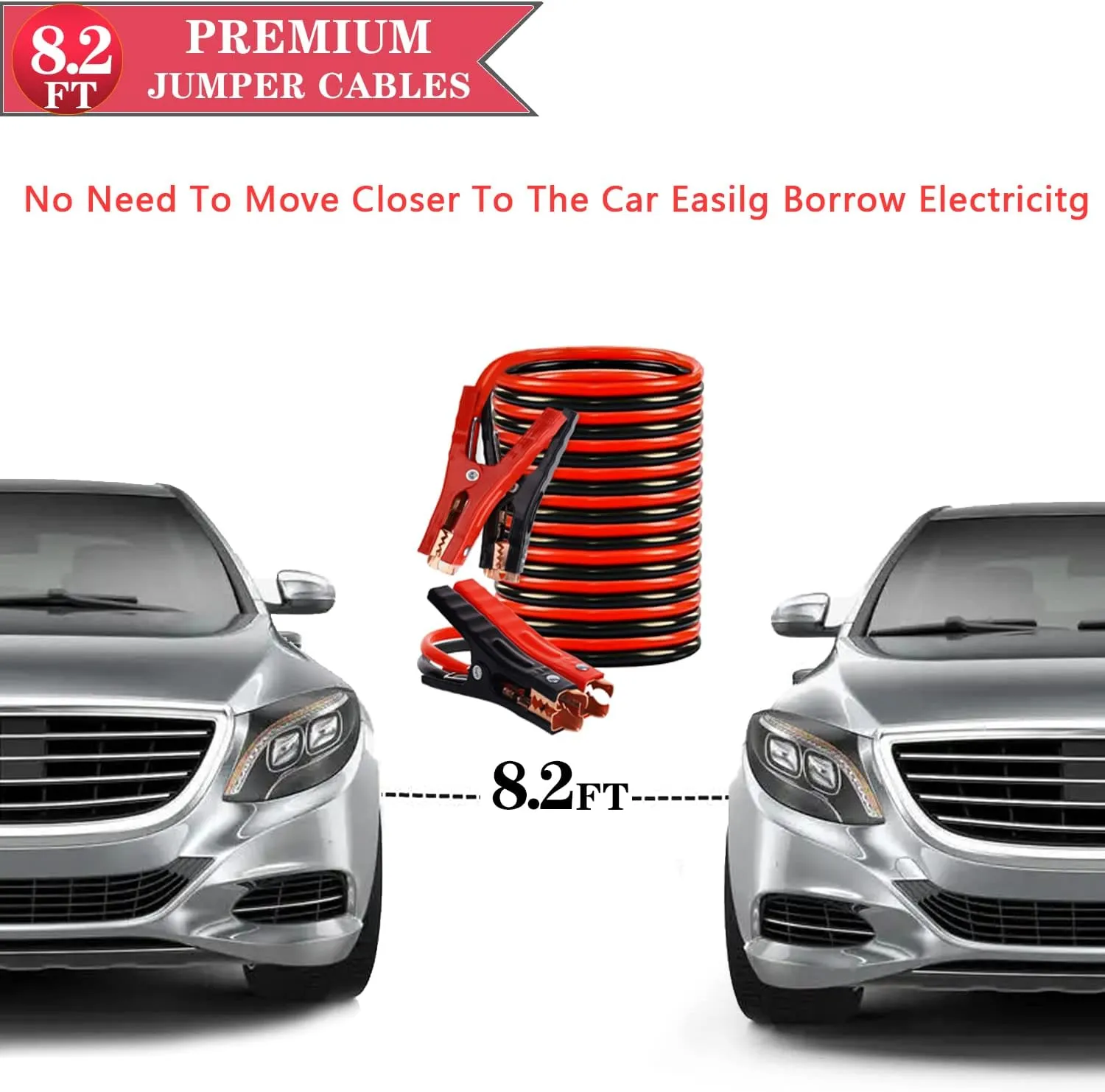 Roadside Emergency Car Kit-Safety Car Kit Car Emergency Kit with Jumper Cables Roadside Assistance Kit, Tow Rope, Safety Hammer, Reflective Warning Triangle,Car Tool Kit