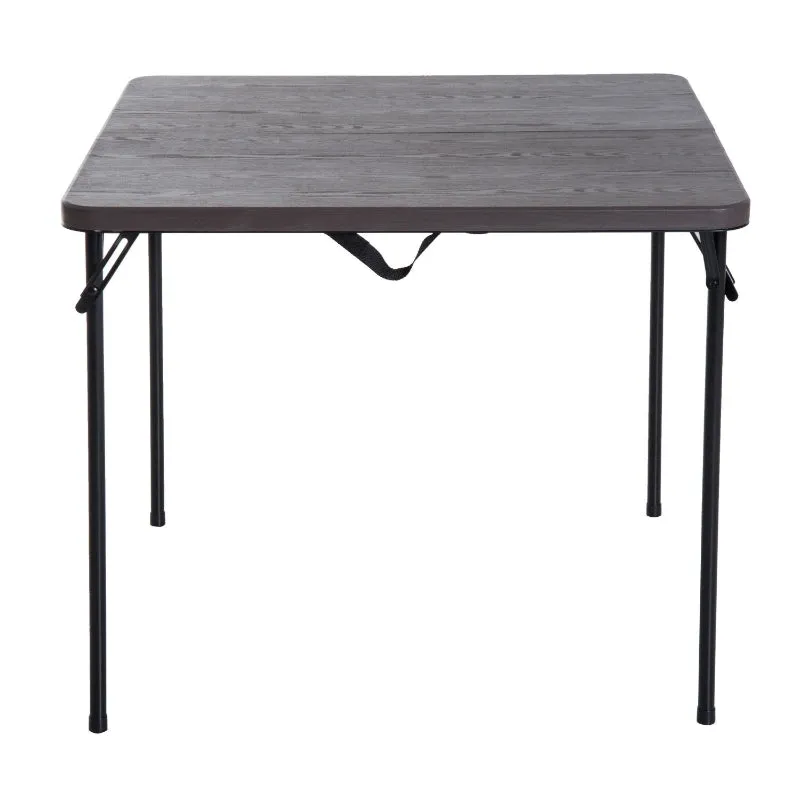 Rootz Folding Camping Table - Picnic Table - Outdoor Table - Powder-Coated Metal Frame - Easy-Care Plastic Top - 86cm x 86cm x 71.5cm