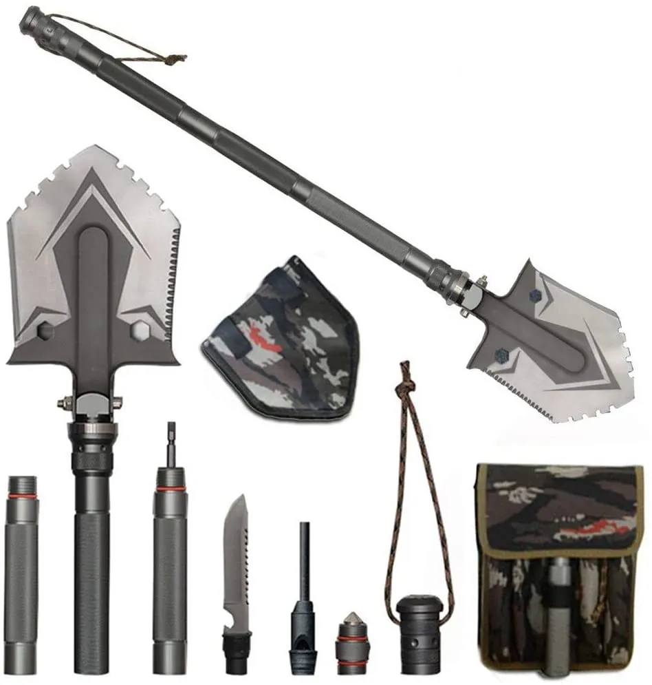 RoyaleGlow Indestructible Multi Function Survival Shovel