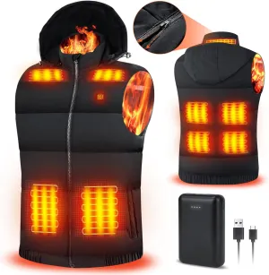 Rrtizan Heated Vest for Men Women,Lightweight Heating Vest with Battery Pack for Winter Outdoor Hunting Skiing