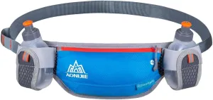 Running Belt Double kettle Design with 2 * 170ml Water Bottle Waist Pack for Cycling Running Hiking (blue)
