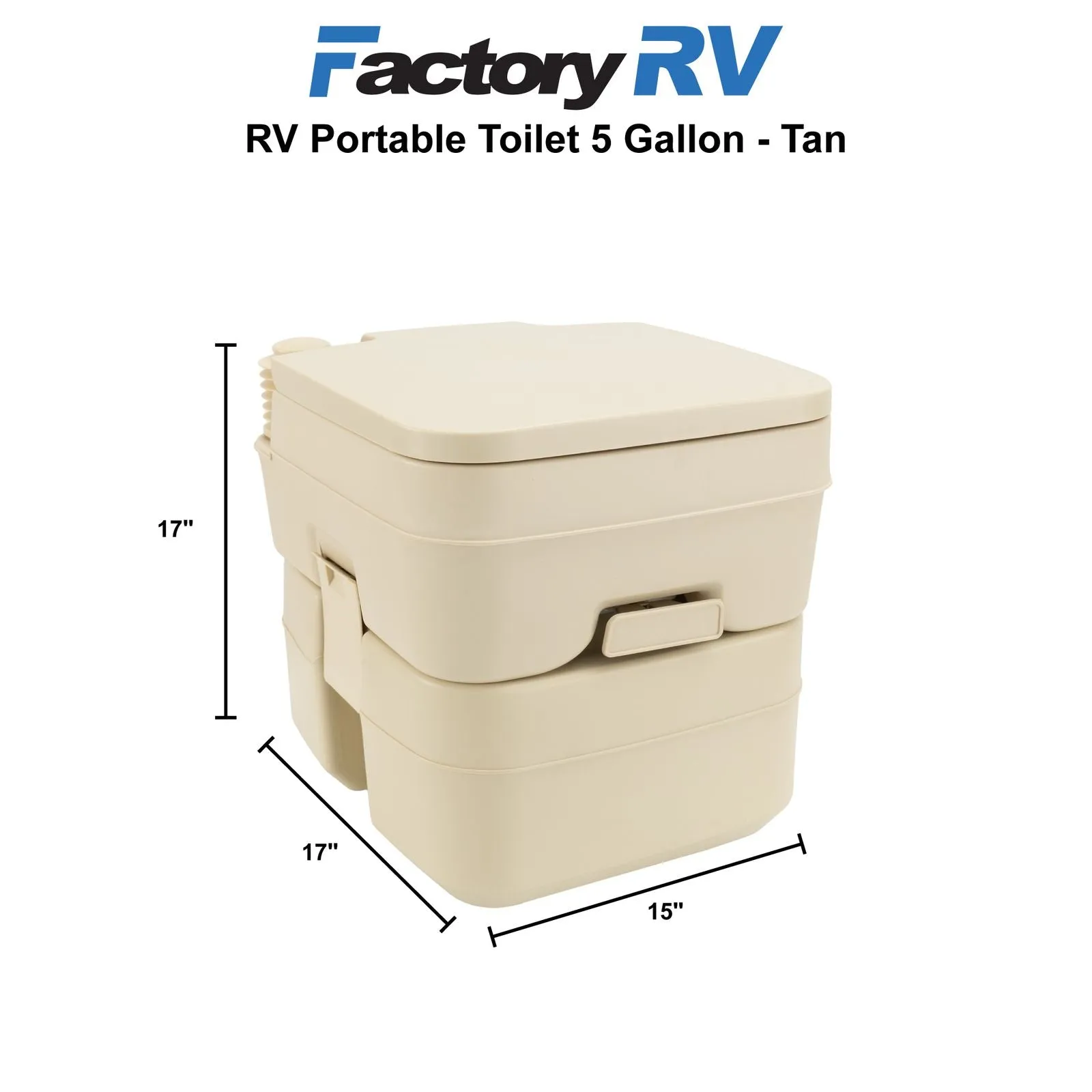 RV Portable Toilet 5 Gallon | Tan