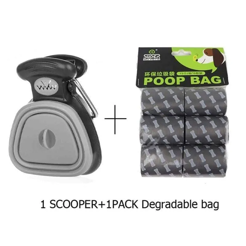 Rynx | Pet Dog Poop Bag Dispenser Travel Foldable Poop Collector Poop Scoop Cleaning Pet Waste Picker Cleaning Tools Pet Products