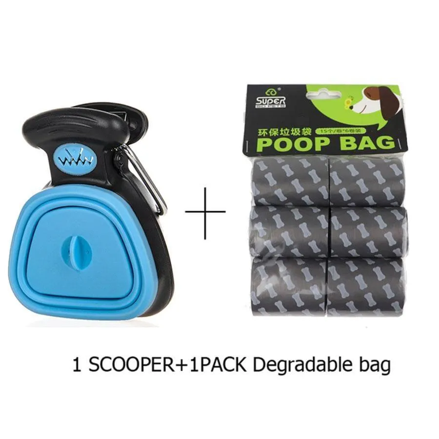 Rynx | Pet Dog Poop Bag Dispenser Travel Foldable Poop Collector Poop Scoop Cleaning Pet Waste Picker Cleaning Tools Pet Products