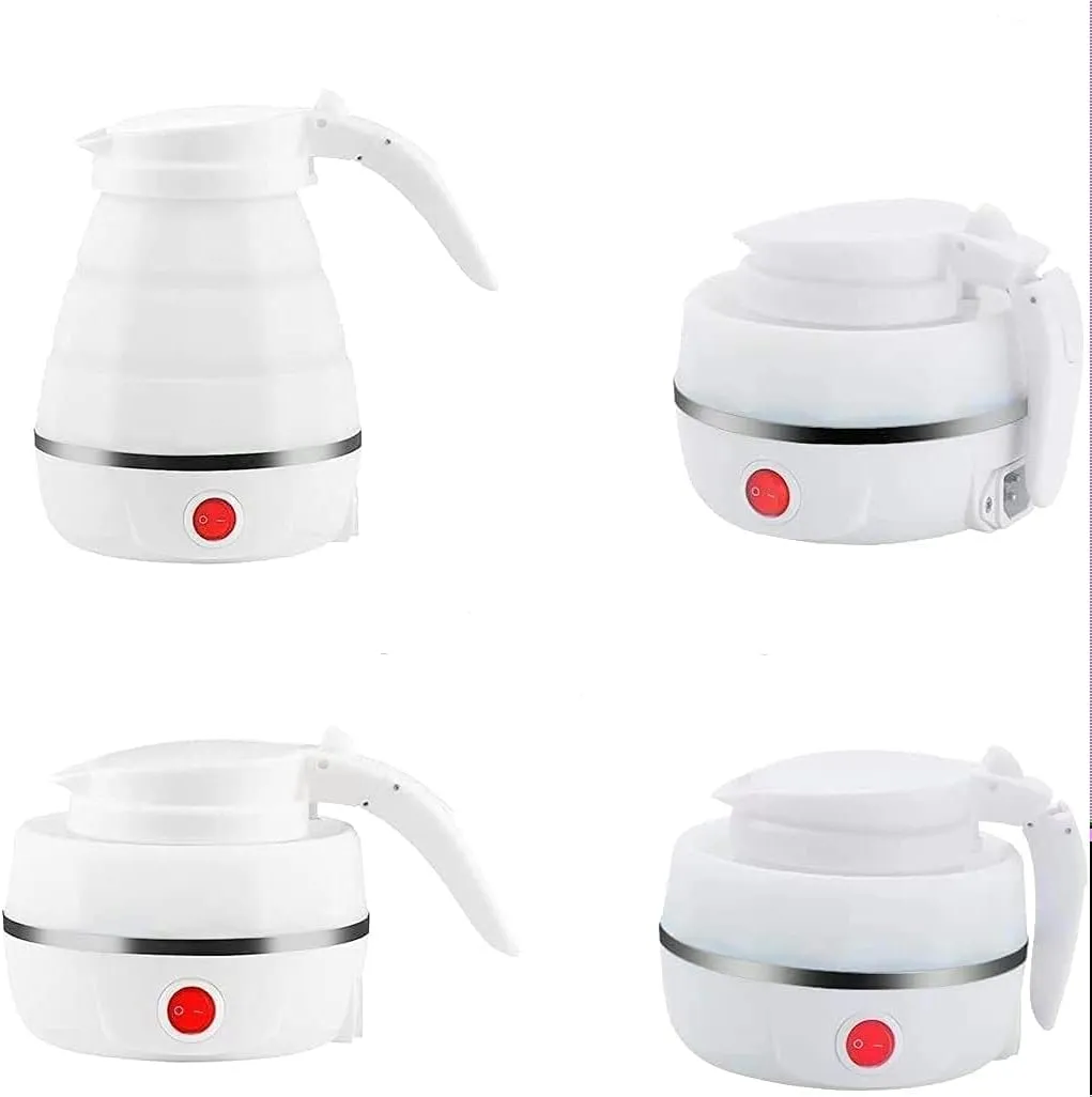 SALE Silicone Mini Collapsible Foldable Portable Electric Kettle - Travel Water Heater Jug (Blue)