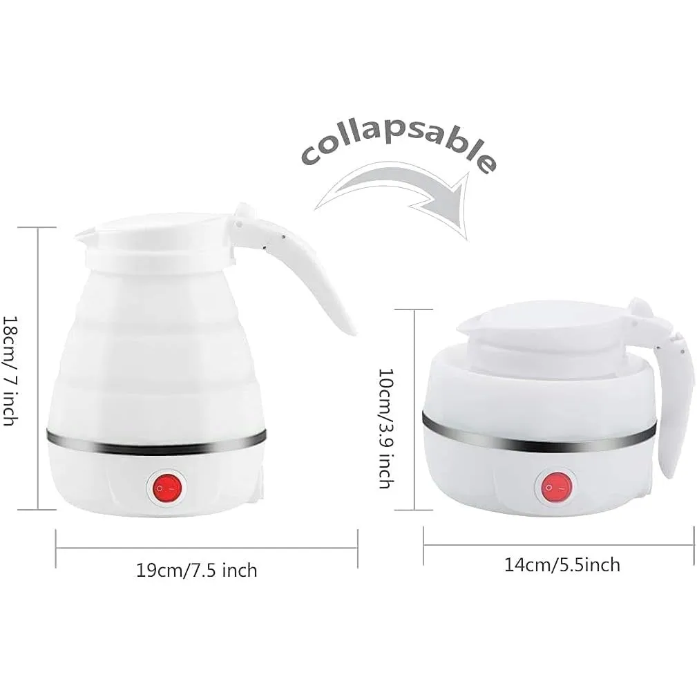 SALE Silicone Mini Collapsible Foldable Portable Electric Kettle - Travel Water Heater Jug (Blue)