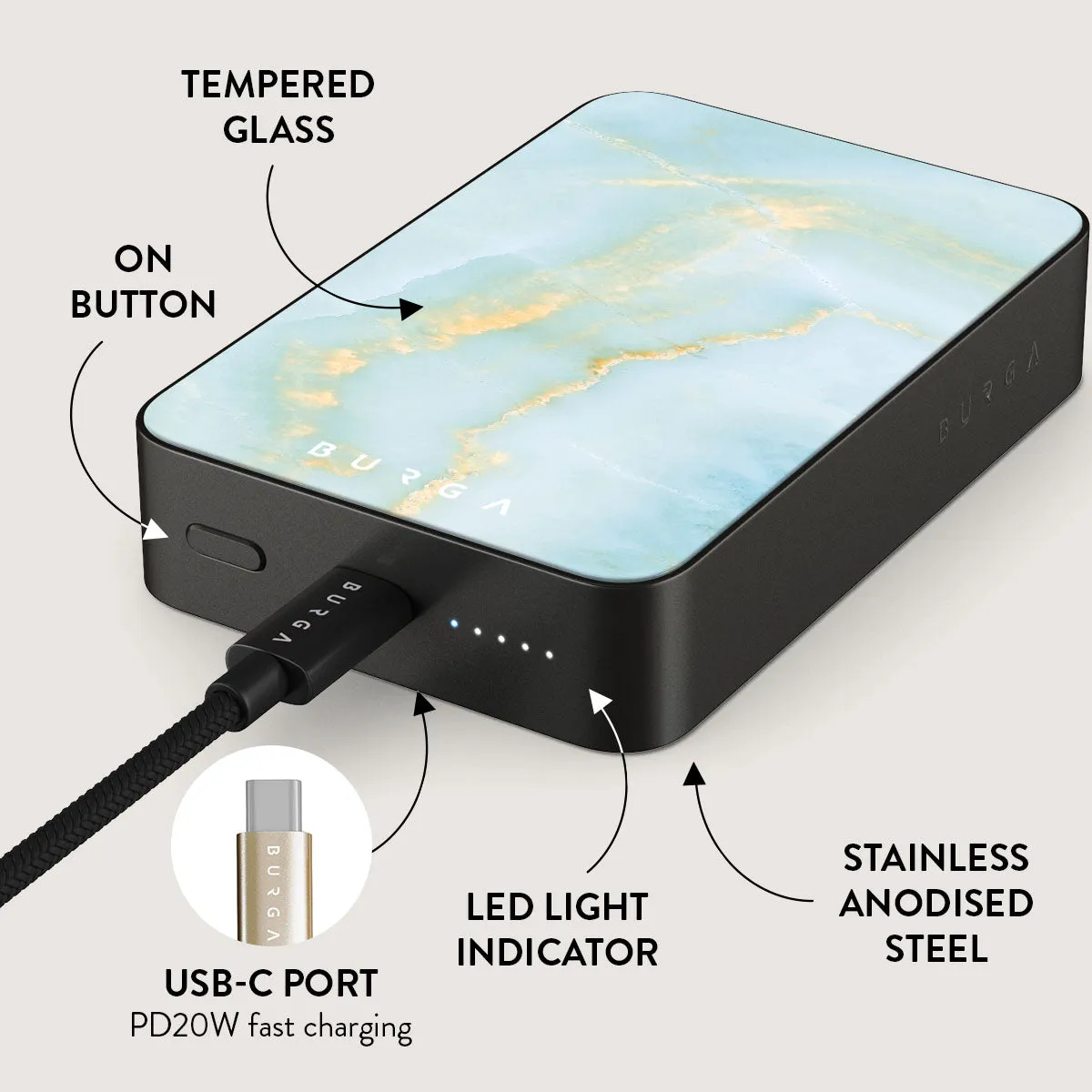 Sea Salt - Magnetic Power Bank