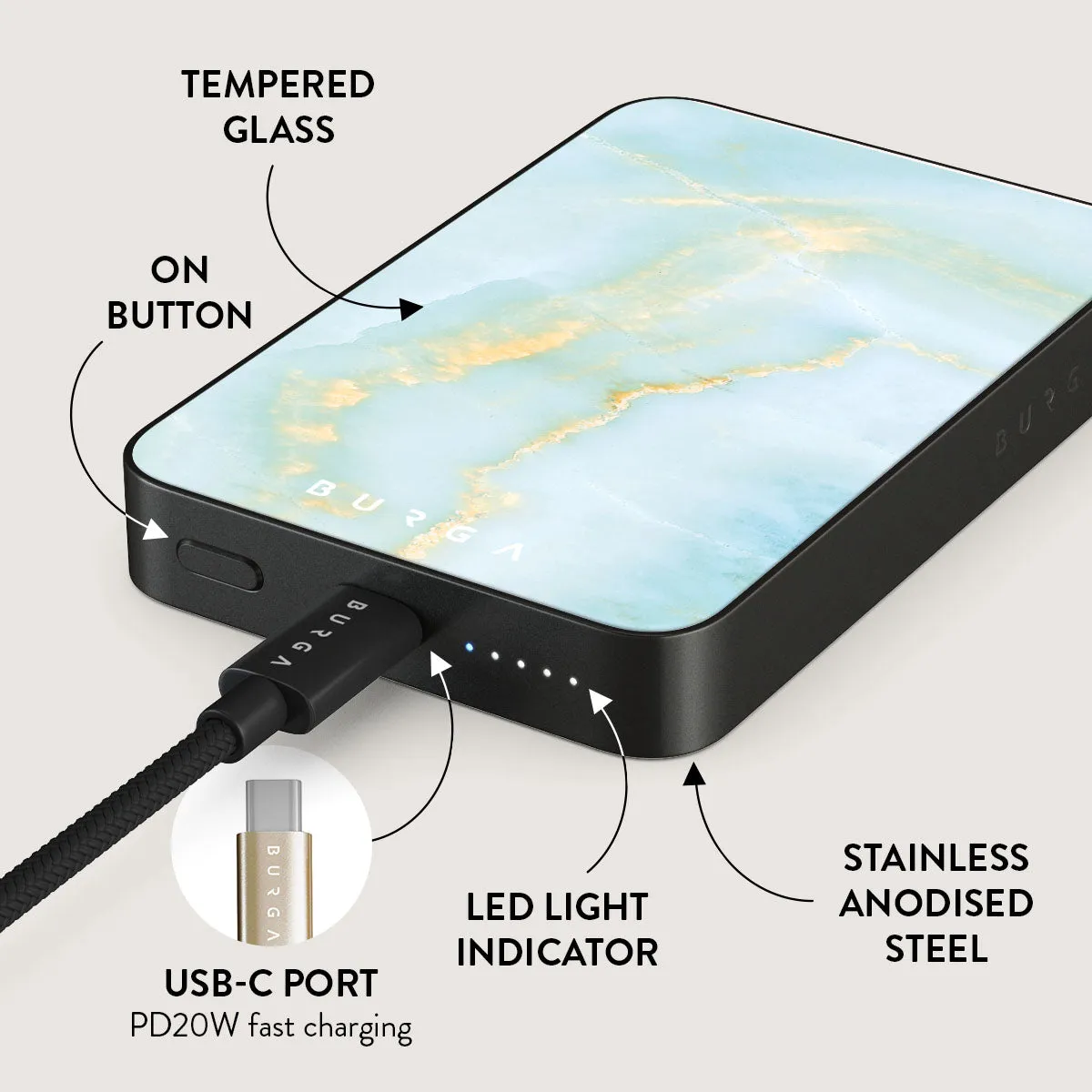 Sea Salt - Magnetic Power Bank