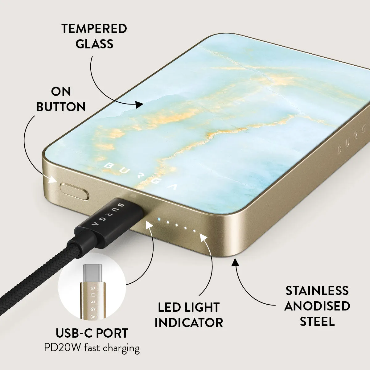 Sea Salt - Magnetic Power Bank