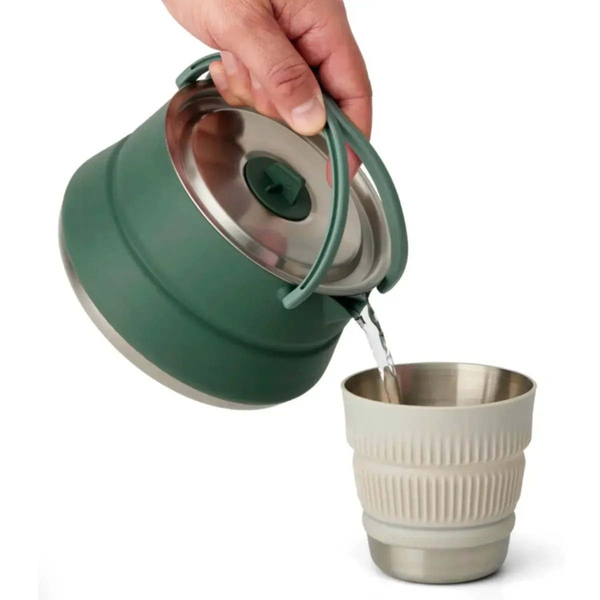 Sea To Summit Detour Stainless Steel Collapsible 1.6L Kettle - Green