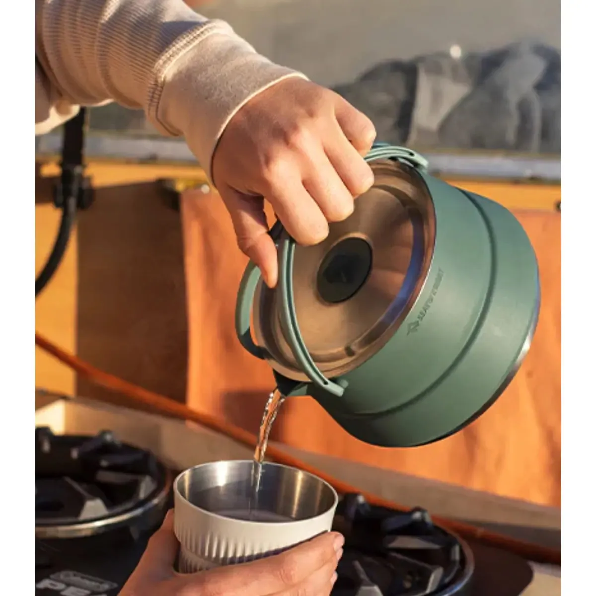 Sea To Summit Detour Stainless Steel Collapsible 1.6L Kettle - Green