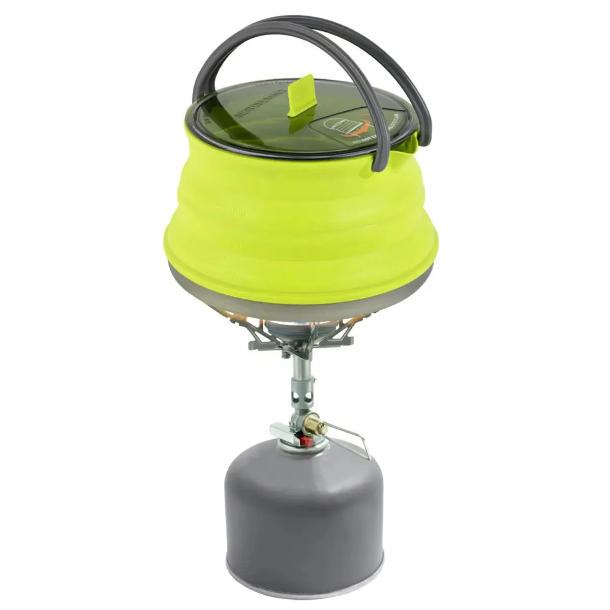 Sea to Summit X-Set 11 - 1.3L X-Pot Collapsible Kettle and 2 X-Mugs - Lime / Blue / Grey