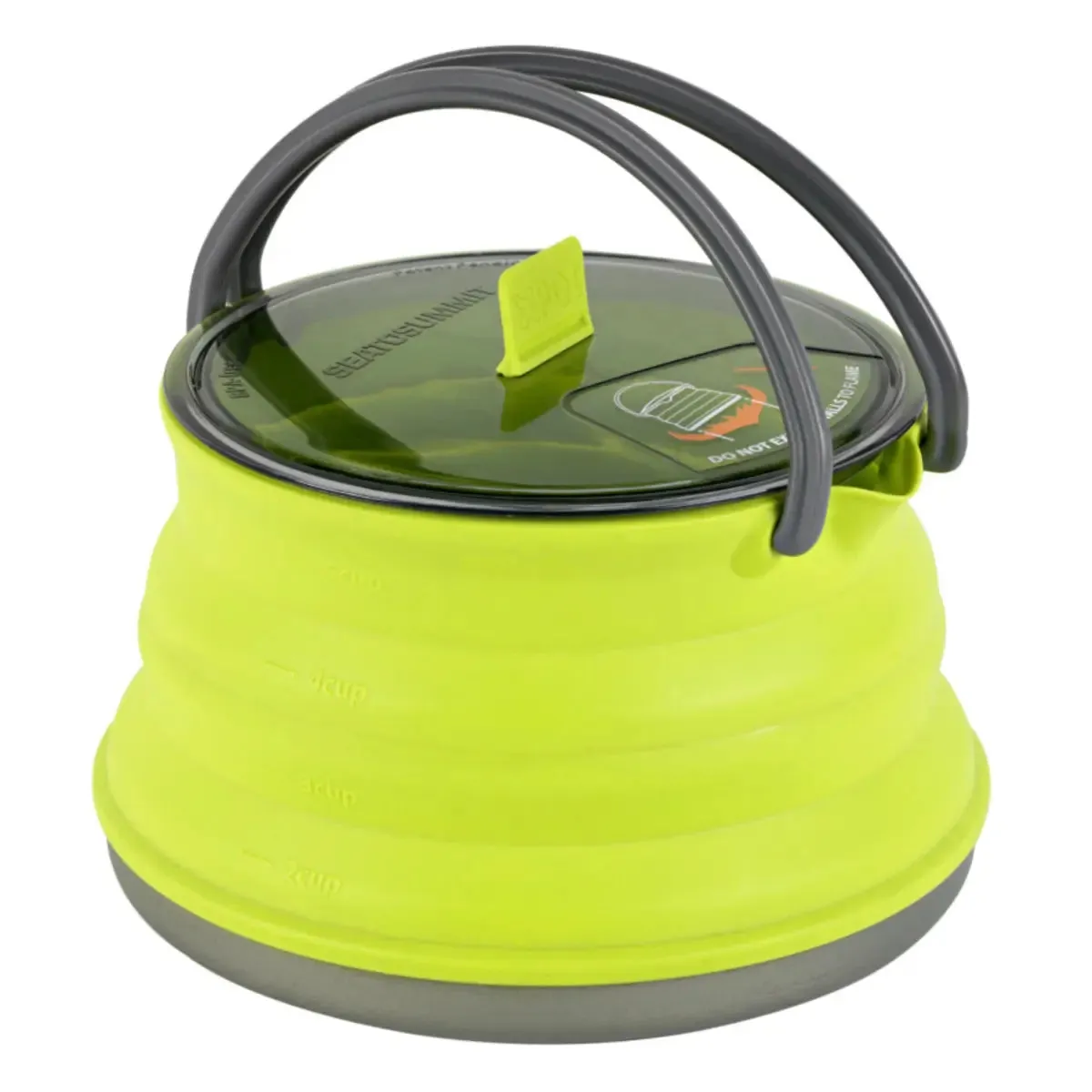 Sea to Summit X-Set 11 - 1.3L X-Pot Collapsible Kettle and 2 X-Mugs - Lime / Blue / Grey