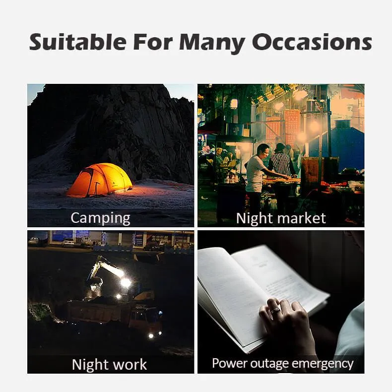 Secure payments Efficient delivery Solar Camping Lantern,Rechargeable Hanging Portable Lamp Working