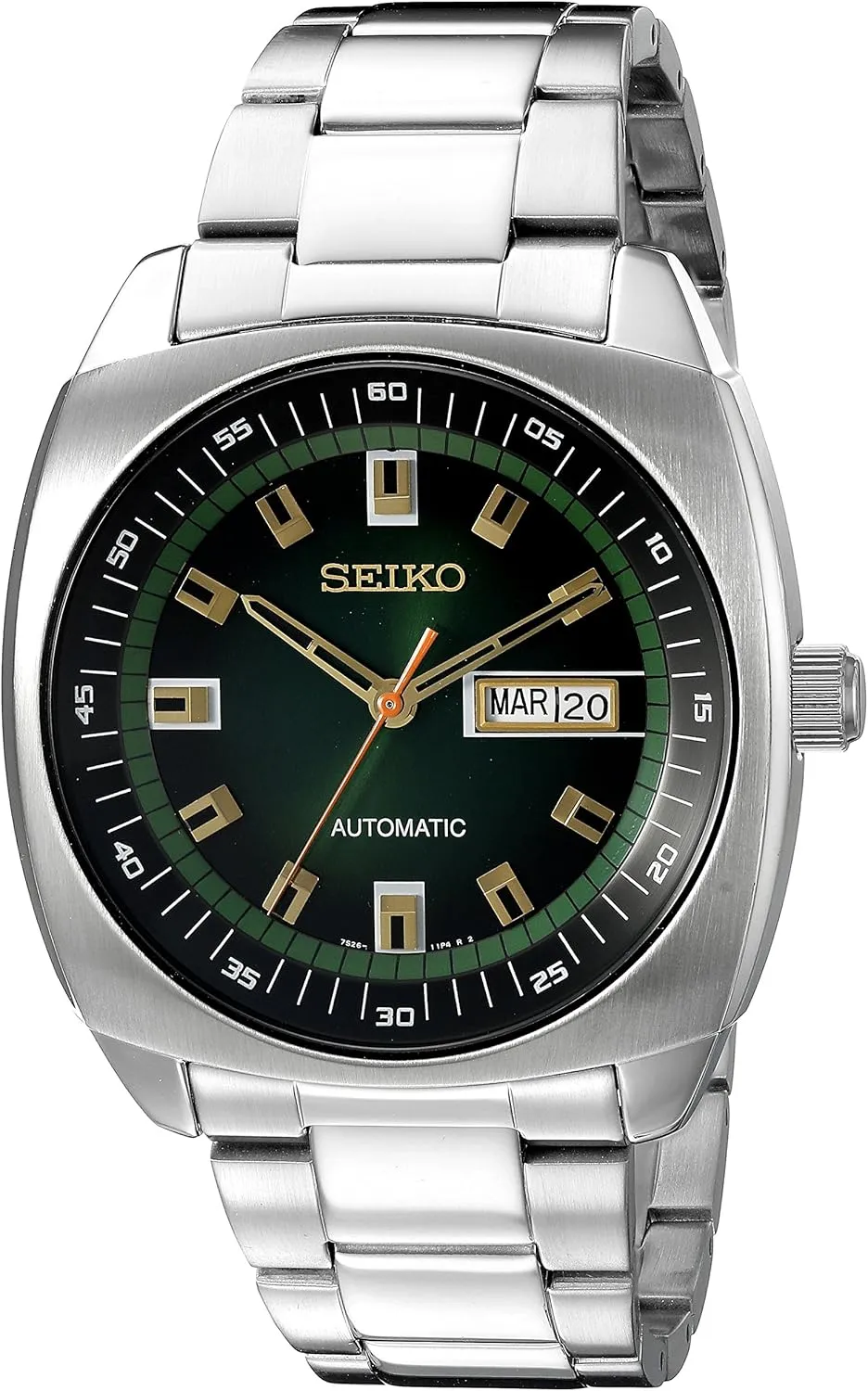 SEIKO Automatic Watch for Men - Recraft Series - Stainless Steel Case and Bracelet, Day/Date Calendar, 50m Water Resistant, and 41 Hour Power Reserve