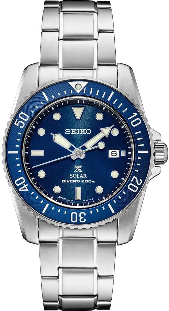 SEIKO Solar Dive Watch for Men - Prospex Collection - LumiBrite Hands - Water Resistant 200M