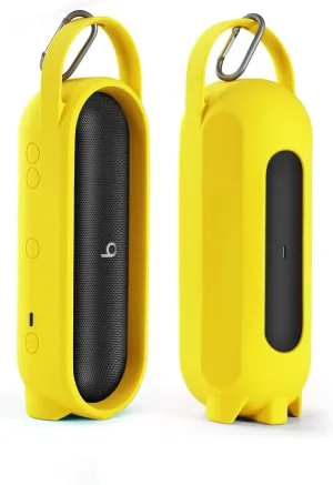 Silicone Cover for Beats Pill Portable Bluetooth Speaker Storage Bag Speaker Holder Travel Bag (Yellow)