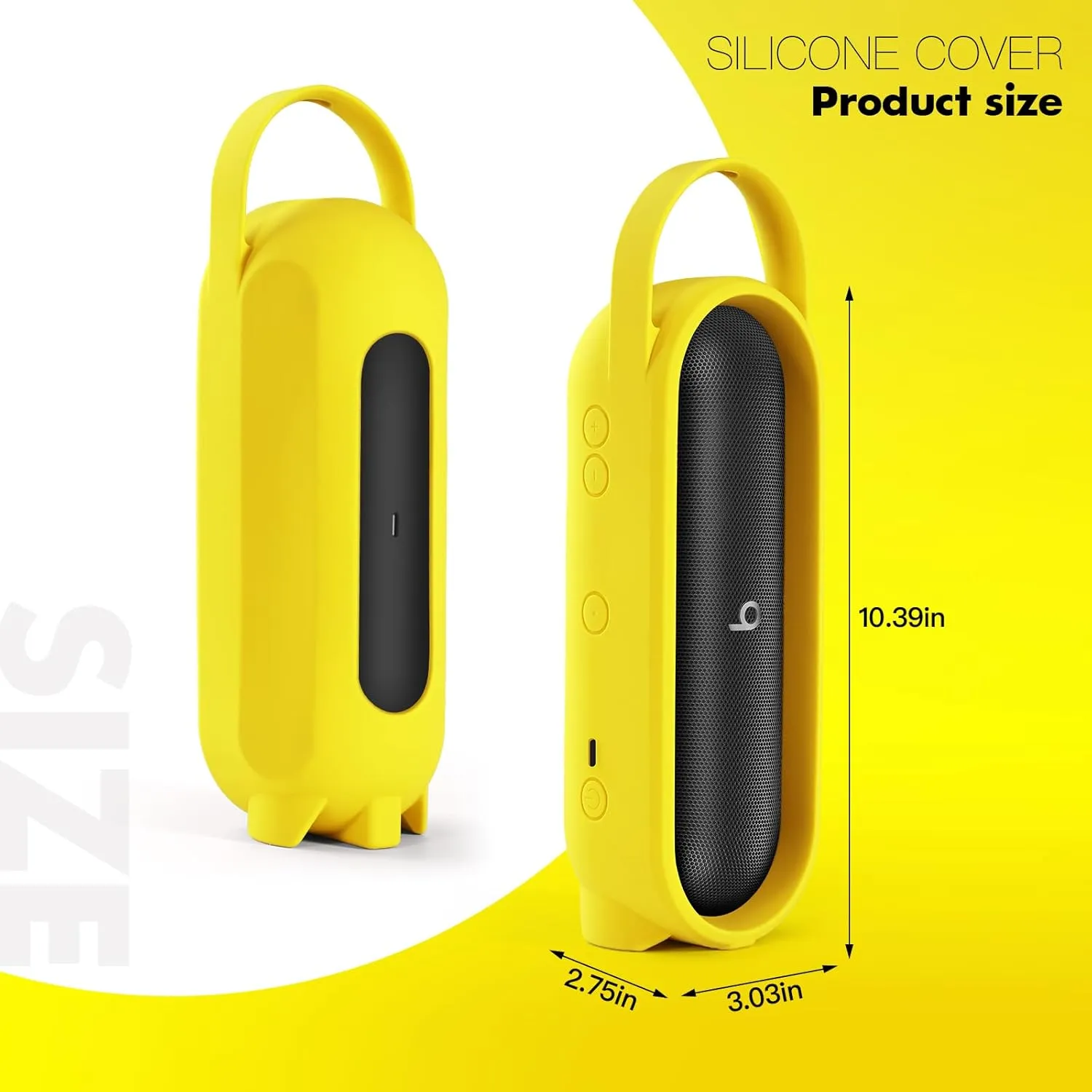 Silicone Cover for Beats Pill Portable Bluetooth Speaker Storage Bag Speaker Holder Travel Bag (Yellow)
