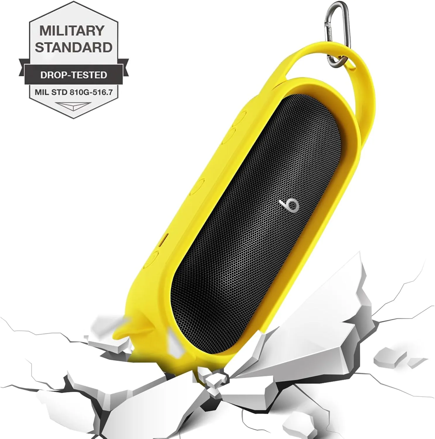 Silicone Cover for Beats Pill Portable Bluetooth Speaker Storage Bag Speaker Holder Travel Bag (Yellow)