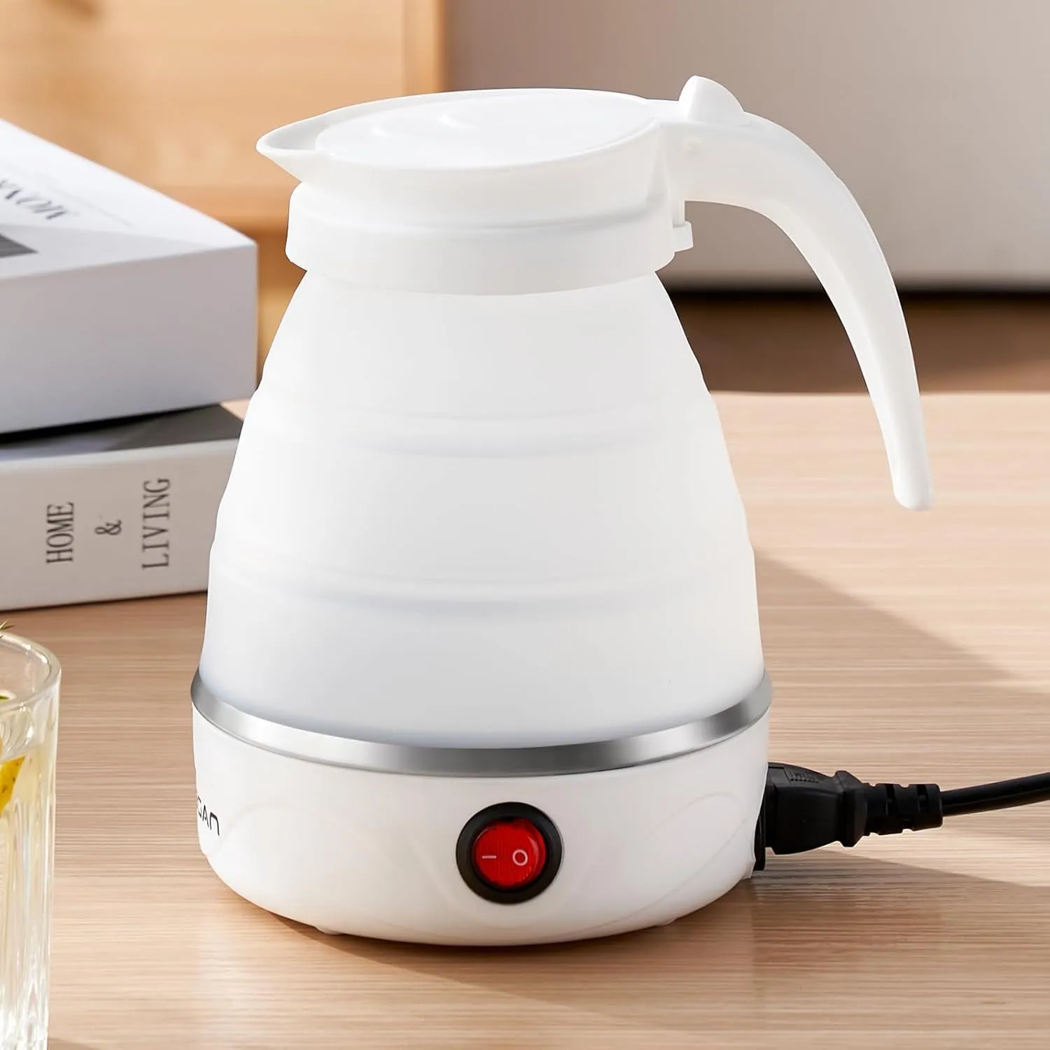 Silicone Foldable Electric Water Kettle – 600ml