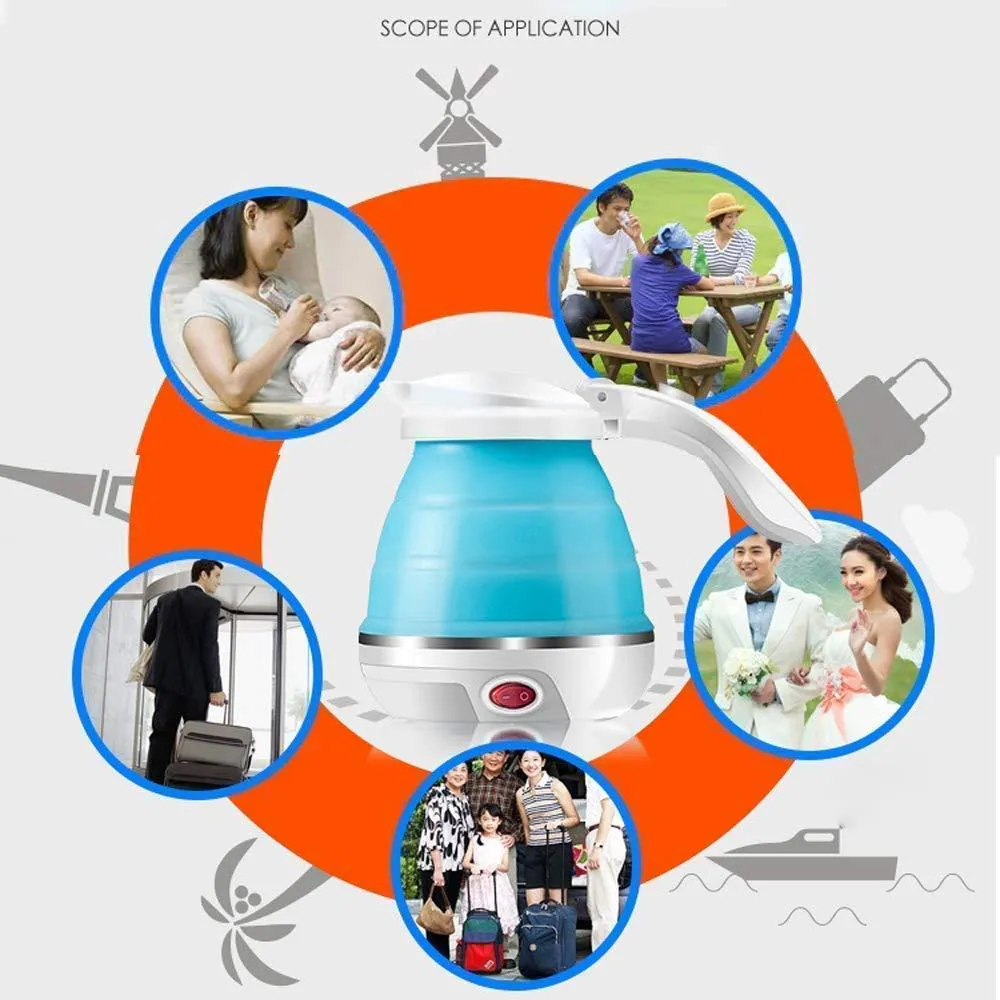 Silicone Foldable Electric Water Kettle – 600ml