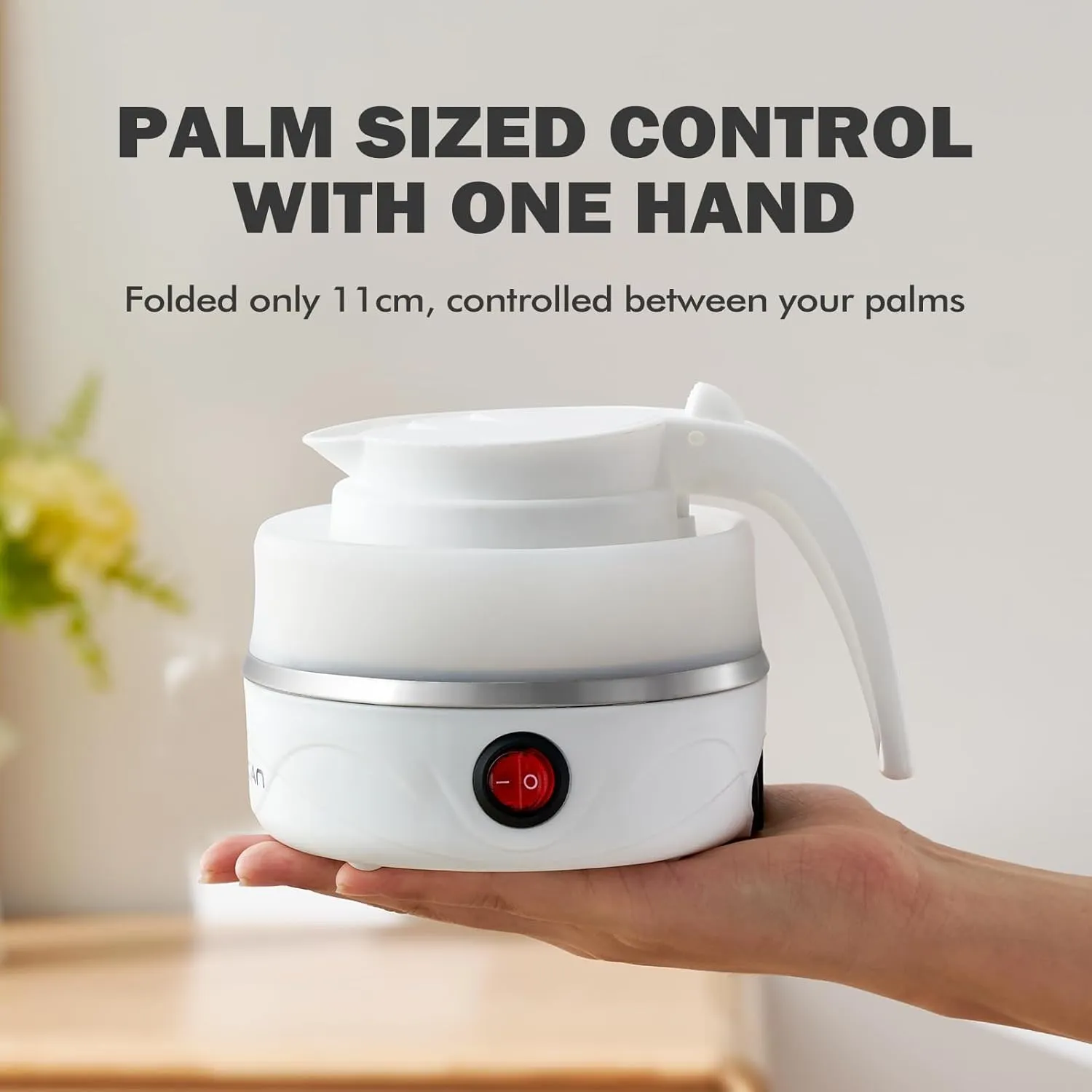 Silicone Foldable Electric Water Kettle – 600ml