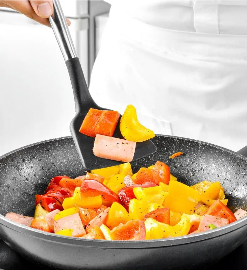Silicone Kitchenware Set with Stainless Steel Handle
