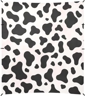 Simple Cow-Print Pattern Vector Illustration on A White Background Foldable Beach Tent UPF50  Easy Setup Outdoor Sun Shade with Sturdy Poles, Sandbags and Shovel for Camping Trips, Fishing,