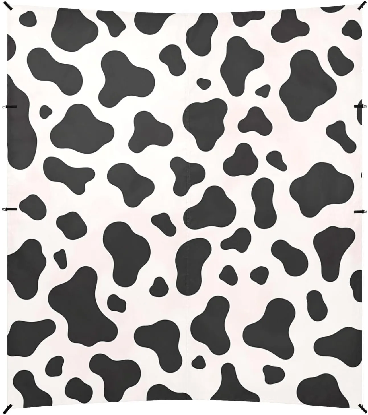 Simple Cow-Print Pattern Vector Illustration on A White Background Foldable Beach Tent UPF50  Easy Setup Outdoor Sun Shade with Sturdy Poles, Sandbags and Shovel for Camping Trips, Fishing,