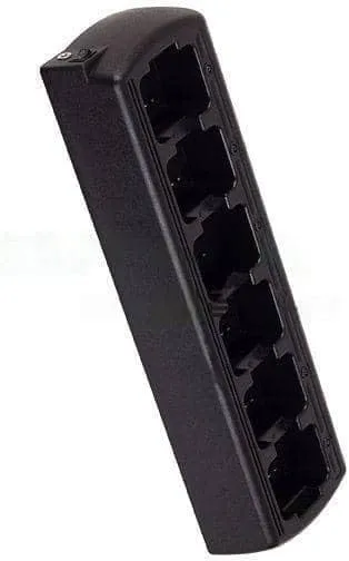 Six Bay Rapid Desk Charger for Simoco PA-BATL Rechargeable Two Way Radio (Slim Design)