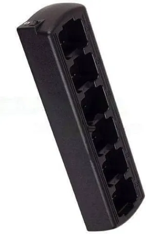 Six Bay Rapid Desk Charger for Simoco PA-BATL Rechargeable Two Way Radio (Slim Design)