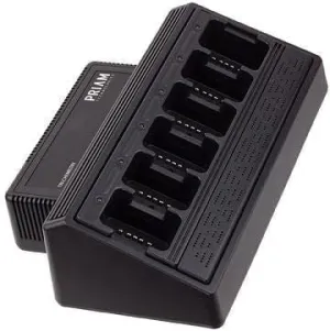 Six Bay Rapid Desk Charger for Simoco SRP8010 Rechargeable Two Way Radio (Built-in Power Supply)