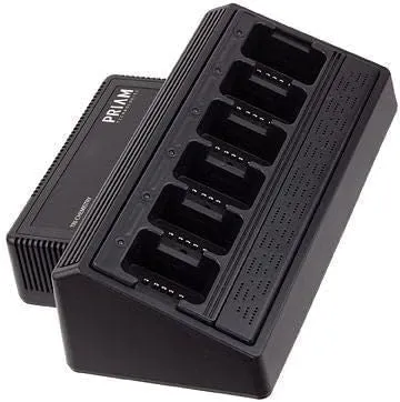 Six Bay Rapid Desk Charger for Simoco SRP8010 Rechargeable Two Way Radio (Built-in Power Supply)