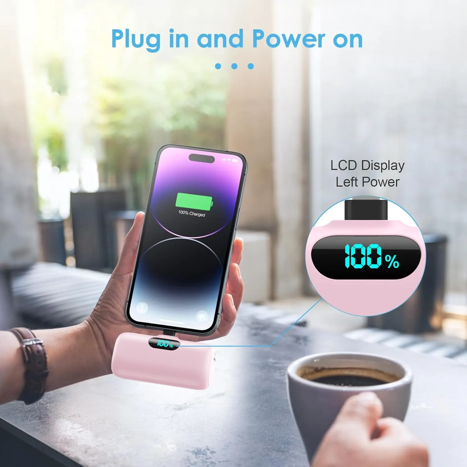 Small Portable Charger for iPhone,Upgraded 5000mAh PD Fast Charging Power Bank,Mini Battery Pack Backup Charger Compatible with iPhone 14/14 Pro Max/13/13 Pro/12 Pro/11/XS/XR/X/8/7/6 etc-Pink