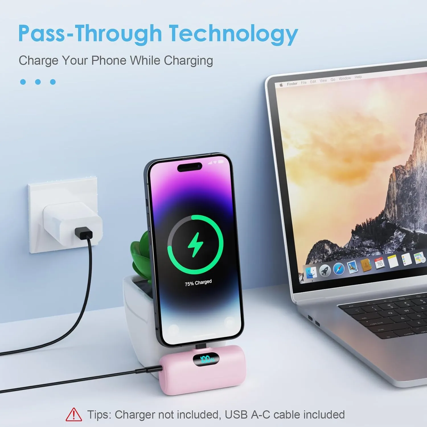 Small Portable Charger for iPhone,Upgraded 5000mAh PD Fast Charging Power Bank,Mini Battery Pack Backup Charger Compatible with iPhone 14/14 Pro Max/13/13 Pro/12 Pro/11/XS/XR/X/8/7/6 etc-Pink