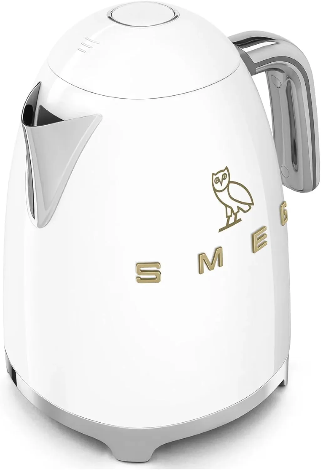 Smeg x OVO 1.7L Electric Kettle, OVO Collection SMEG Kettle, 50's Retro Style 7-Cup Electric Tea Kettle (White)