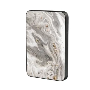 Snowstorm - Grey Marble Magnetic Power Bank