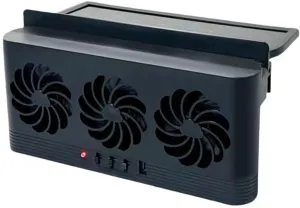 Solar Car Vent Fan with Dual Power & Auto Cooling for Mazda Biante 2008-2018, USB Rechargeable, Auto Cooling Fan, Quiet Car Ventilation Fan, Vehicle Ventilation System,Black