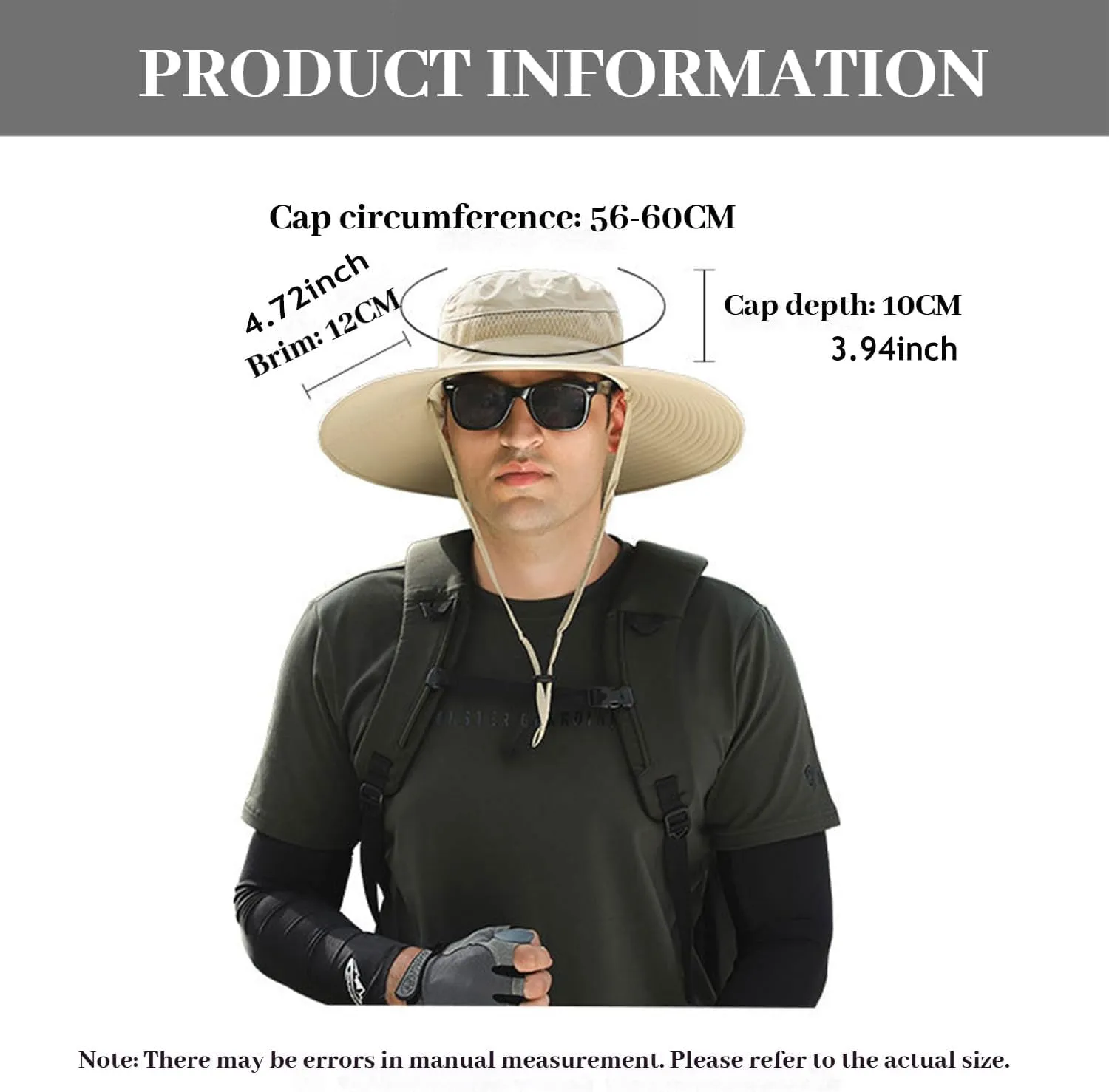 Solar Fan Hat, Wide Brim Sun Hat with 2 Solar Fan Large, USB UPF 50  Fishing Cap with Fans Built in for Men Women