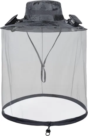 Solar Fan Hat with Mosquito Net, Wide Brim Sun Hat with 2 Solar Powered Fans, Fishing Hat with Solar Fans for Men Women